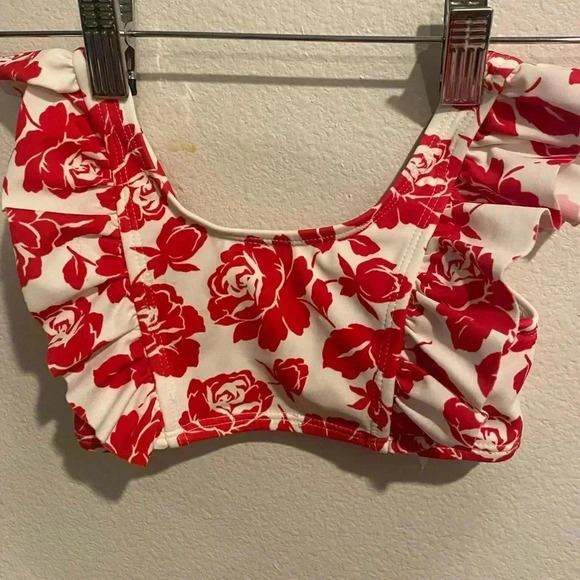 Janie & Jack floral girls bikini top size 3 - Picture 2 of 4